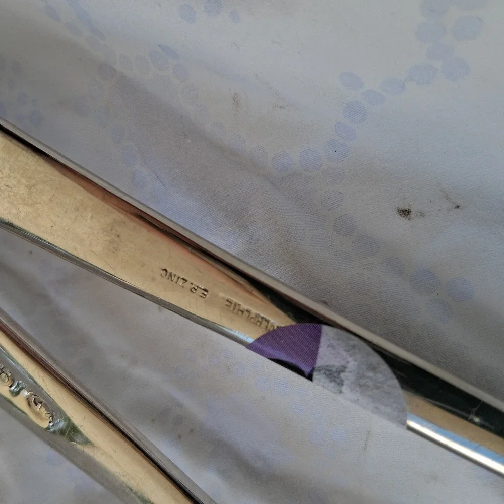 Vintage Gerity Silver Plated Salad Serving Set Spoon and Fork